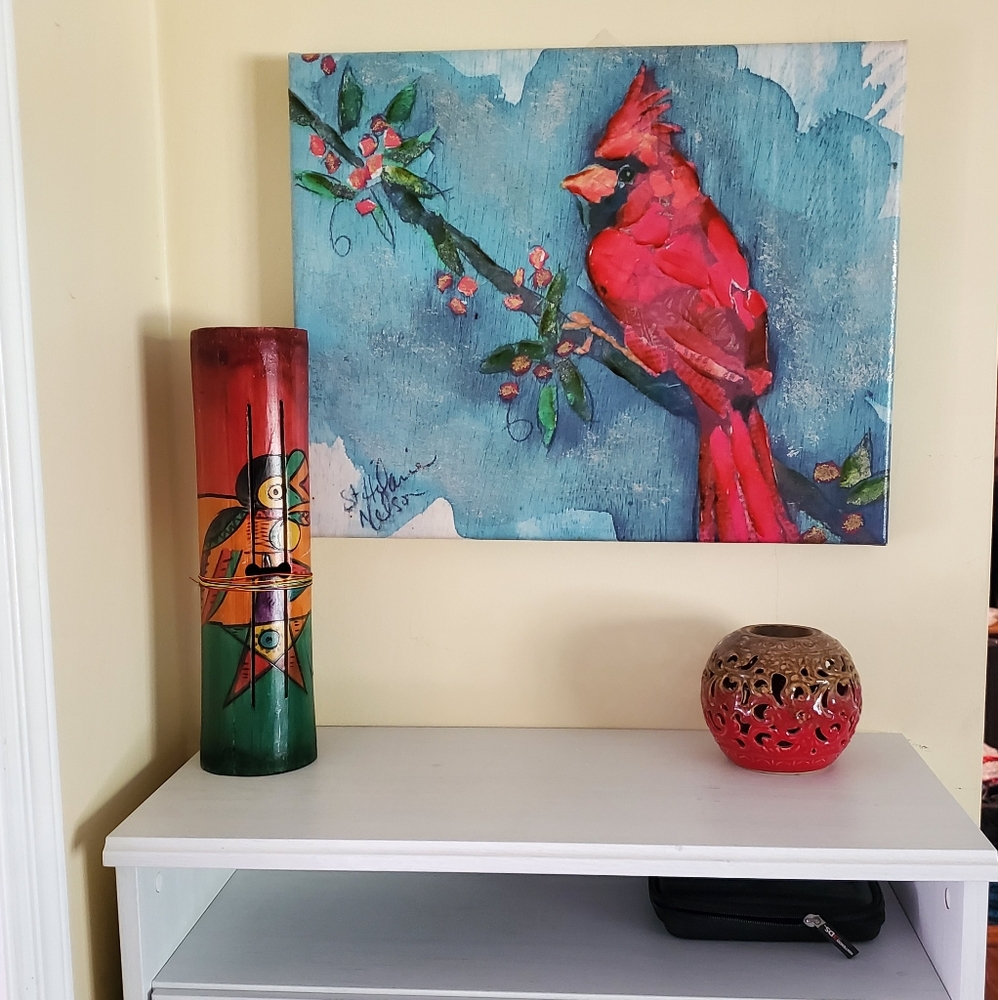 Red Cardinal painting